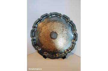 Vintage silver plated serving platter
