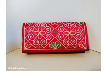 New embroidered clutch wallet