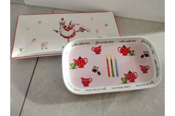 2 Ceramic Serving Trays