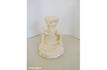 Vintage alabaster candle holder