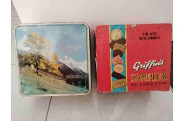 2 Vintage Sampler Tins