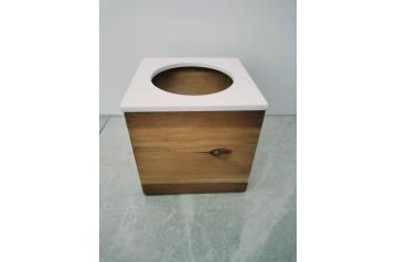 Wooden Planter with Removable Lid