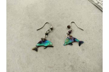 Unworn  Dolphin Paua Earrings