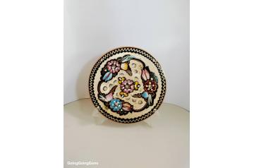 Persian enameled copper plate