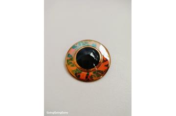 Vintage porcelain brooch