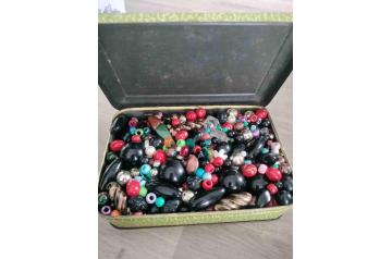 Old Tin full of Beads