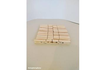 New wooden spring pegs