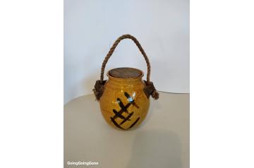 Rustic Japanese stoneware jar