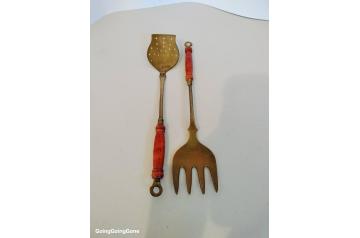 Brass serving utensils