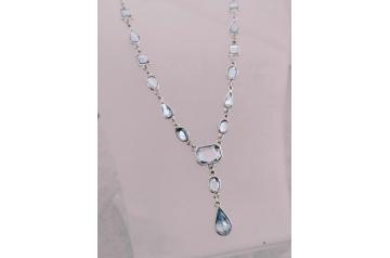 New VGQ Aqua Glass Necklace