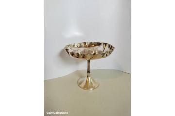 Antique silver plated pedestal compote