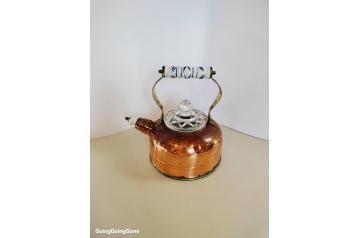 Unique copper teapot decor