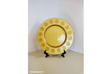 Gold glass serving plate