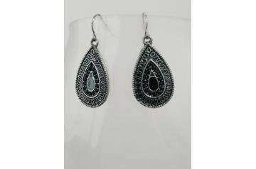 New VGQ Black Crystal Earrings