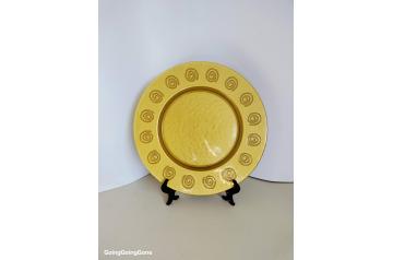 Gold glass serving plate