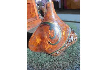 Abstract Stingray Pottery Vase