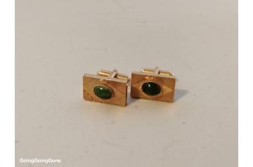 Vintage greenstone cufflinks