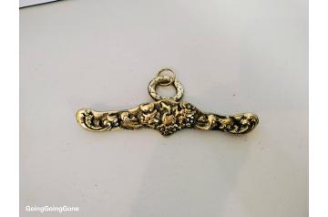 Vintage brass tapestry holder